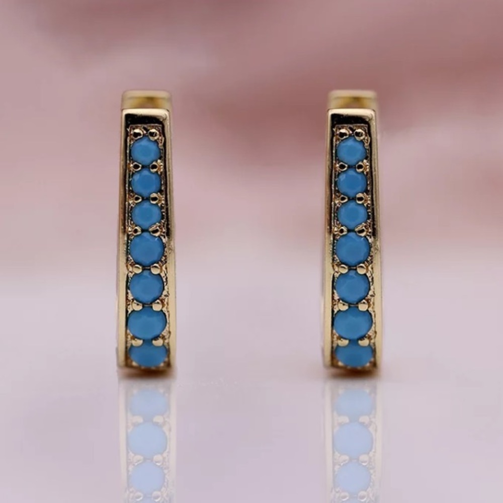 Rose gold Natural Zircon Dangle Earring